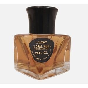 Gems Floral Musk Fragrance Splash .25 oz 7ml USA VNTG Nostalgia Grannycore Mini